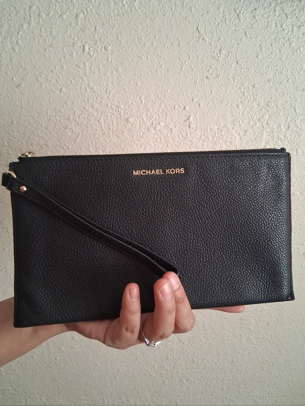 Michael Kors Large Pebble Leather Wristlet